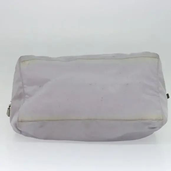 PRADA Boston Bag Nylon Purple Silver